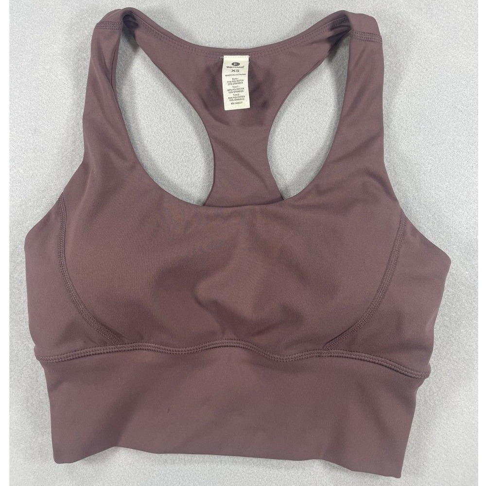 90 Degree by Reflex Sports Bra Racerback Mauve Polyester Spandex XS